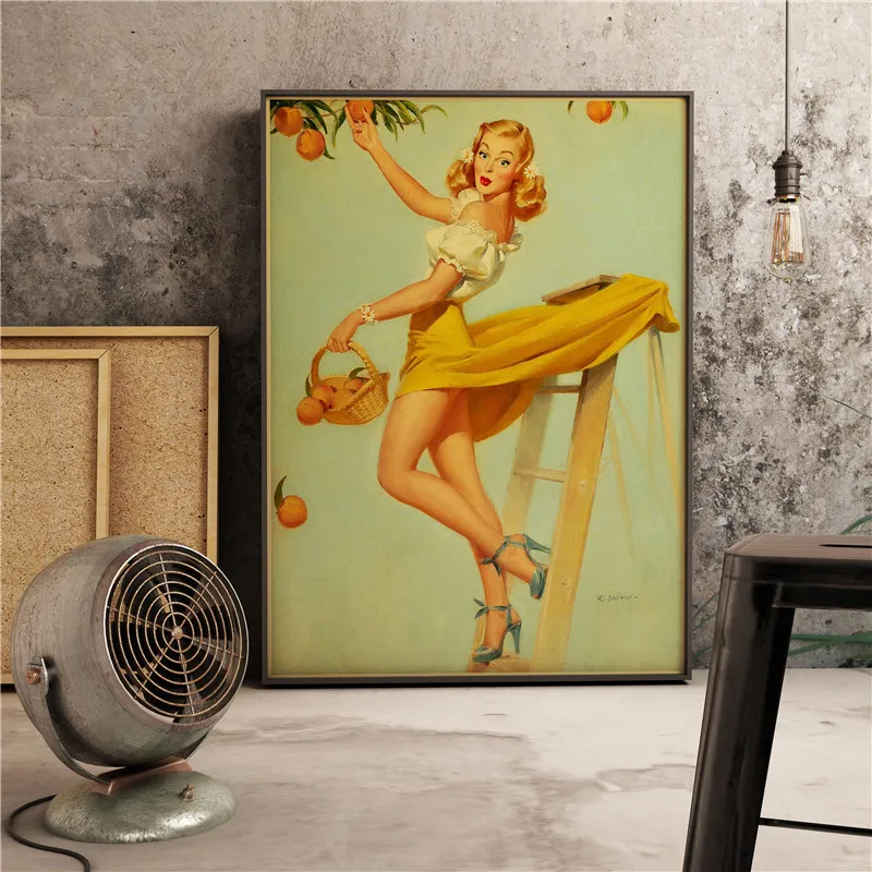 Пикантная Американская серия с девушками Настенный декор для кафе клуба бара