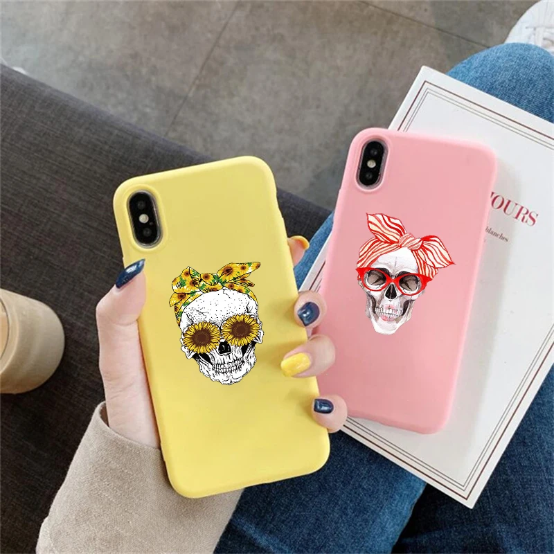 Бандана Череп чехол для телефона Samsung Galaxy S10 S9 S8 S7 S6 Plus Lite edge мягкий силиконовый из