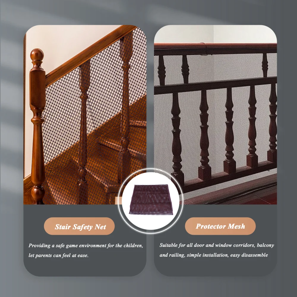 

Indoor Outdoor Balcony Banister Safety Net Baby Proofing Stairway Rail Net