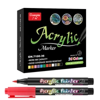 122436 color permanent acrylic paint marker pens metallic color pens for cardfabriccanvasrockglassmetal and ceramics