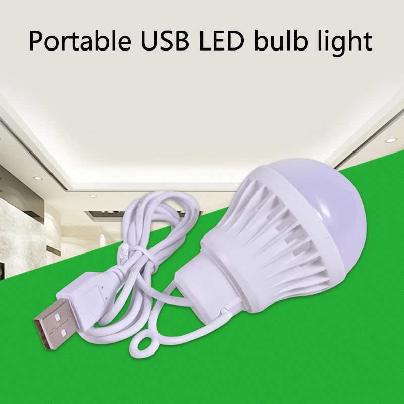 Portable USB LED energy-saving lamp bulb ball bulbs for outdoor notebook mobile power emergency light reading | Лампы и освещение