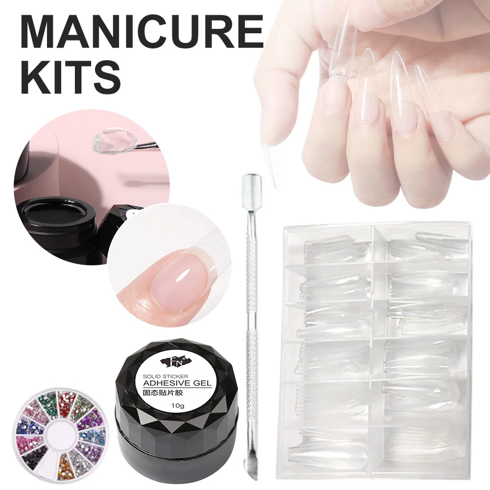 

1 Box of Quick Nails Art Canned Phototherapy Gel Transparent Solid Patch Glue UV Sticky Drill Patch Does Not Hurt The Nail Tools