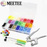 meetee 1set360pcs 12mm t5 snap button childrens clothes plastic fasteners punch press stud buttons installation diy sew tool