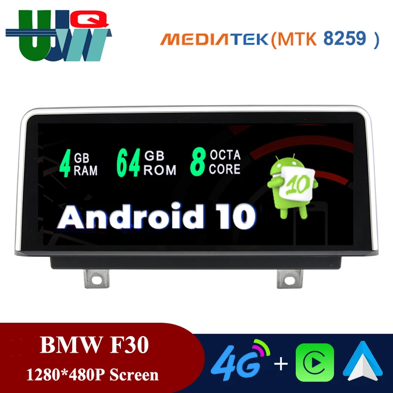 

UJQW Android 10.0 Car Radio Stereo Multimedia Player GPS Navigation For BMW F30 F31 F34 F32 F33 F36 NBT System Carplay BT Wifi