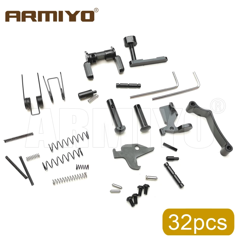 

Armiyo 32pcs/set Tactical ar 15 All Lower Pins Springs And Detents .223 5.56 Magazine Catch Hunting Accessories