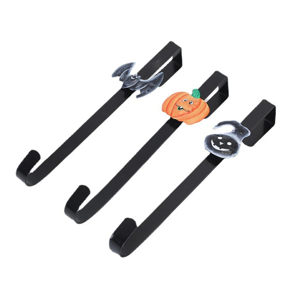 

Wreath Hook Christmas Decoration Fireplace Stocking Holder Pumpkin Halloween Creativity Bat Removable Garland Door Hanger