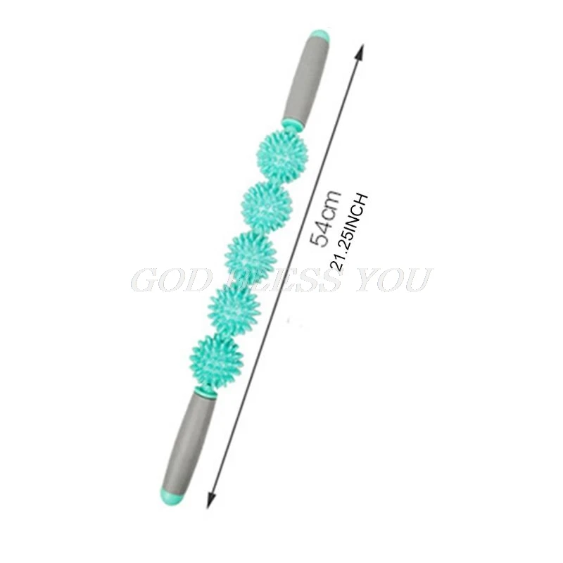 

Muscle Roller Yoga Relaxing Massage Stick Fascia Trigger Point Fat Blast with 5 Balls for Pain Relief Drop Shipping