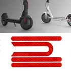 Светоотражающая наклейка для электрического скутера Xiaomi Mijia M365 Pro, отражатель для безопасности, ночной езды на велосипеде, запчасти для самоката для взрослых, 4 шт.