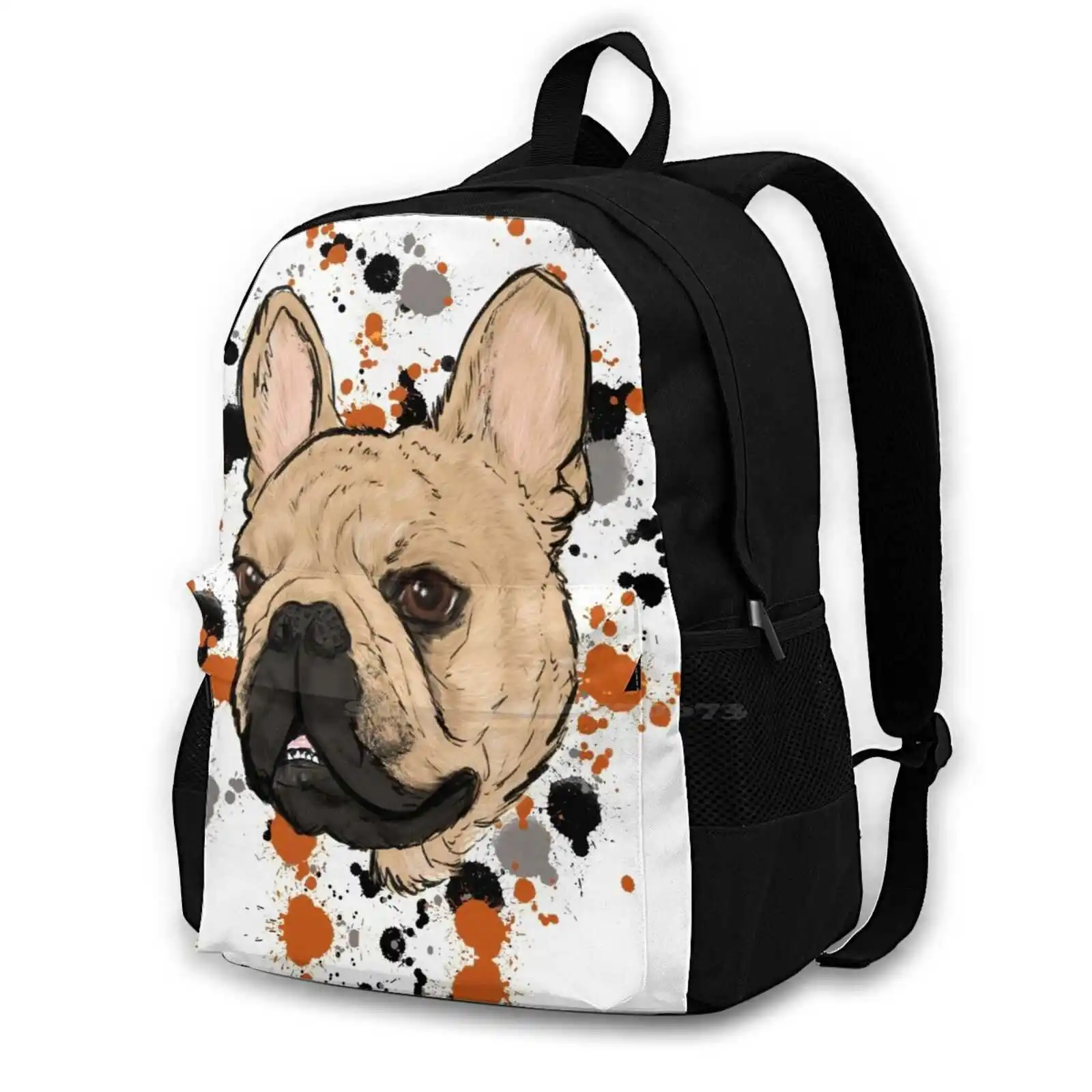 

Preston The Frenchie Bag Backpack For Men Women Girls Teenage Black French Bulldog Frenchie French Bulldog Bully Dog Nugget Pet