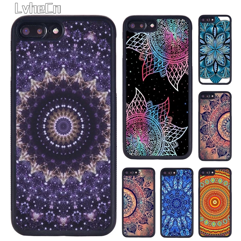Богемный чехол для телефона LvheCn в стиле Хиппи Мандала iPhone 5 6S 7 8 Plus 11 12 Pro X XR XS Max Samsung