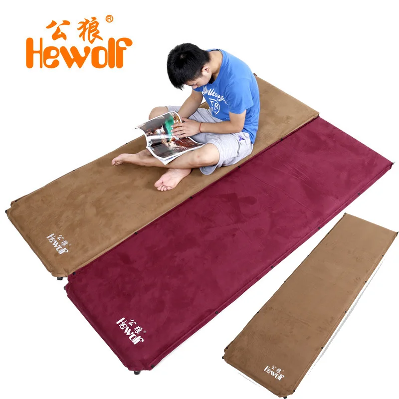 

Hewolf 6.5cm Thick Suede Automatic Inflatable Cushion Moisture-proof Mattress Outdoor Camping Tent Mat Lunch Rest Heating Pads