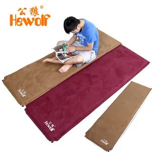 Толстая замшевая Автоматическая надувная подушка Hewolf 6,5 см, влагостойкий матрас, уличный туристический коврик для палатки, подставка для обеда, нагревательные подушки