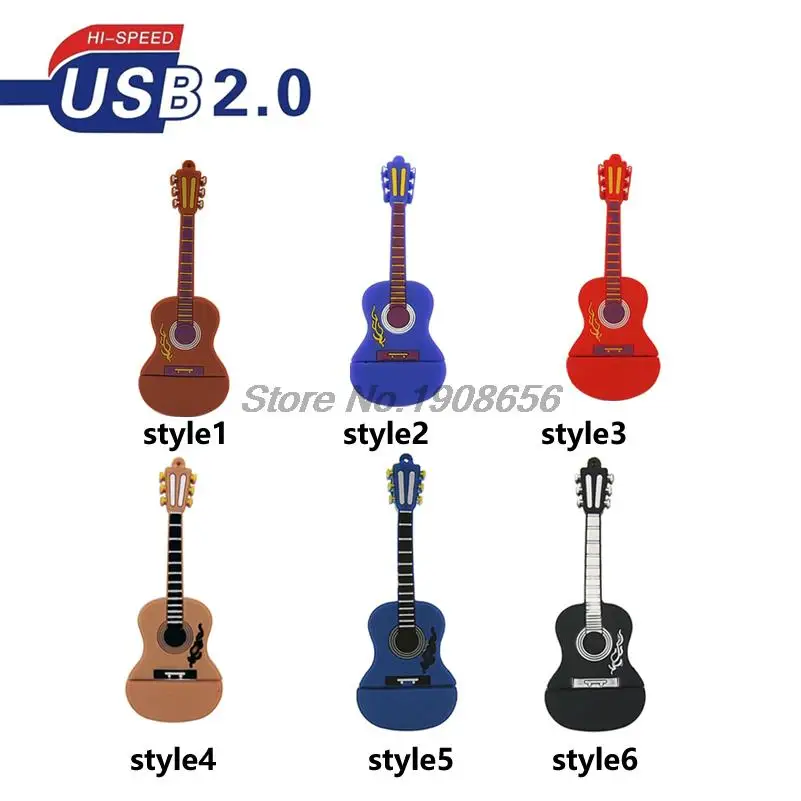 Модная мультяшная гитара скрипка 6 стилей 32 Гб 64 128 МБ флеш диск USB 2 0 Memoria Usb ручка