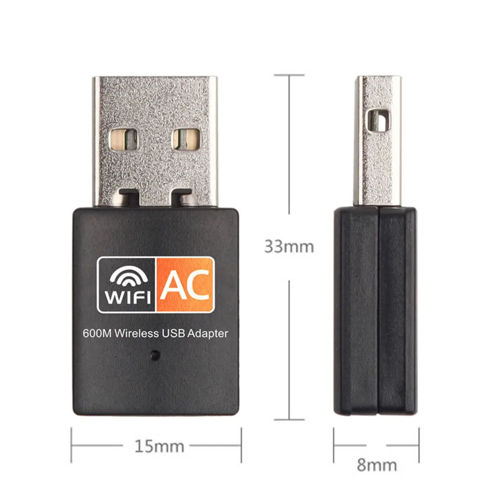 Двухдиапазонный USB Wi-Fi адаптер 600 Мбит/с 2 4 ГГц + 5 беспроводная сетевая карта