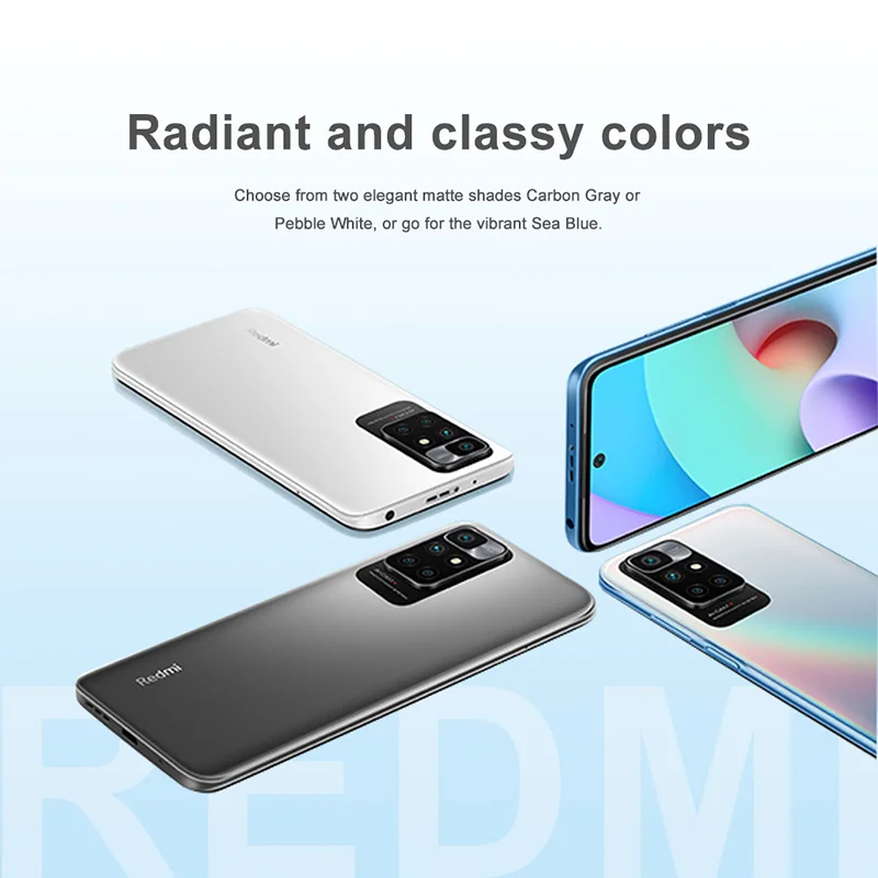 Najtaniej Globalna Wersja Xiaomi Redmi 10 2022 Smartphone 50MP AI Quad Camera MediaTek Helio G88 Octa Core 90Hz Wyświetlacz FHD 18W 5000mAh