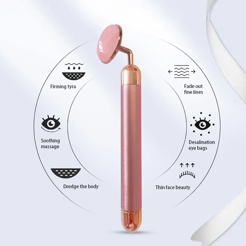 24K Jade beauty stick V лицо артефакт подтяжка лица палка для массажа роликовый лицевой спа