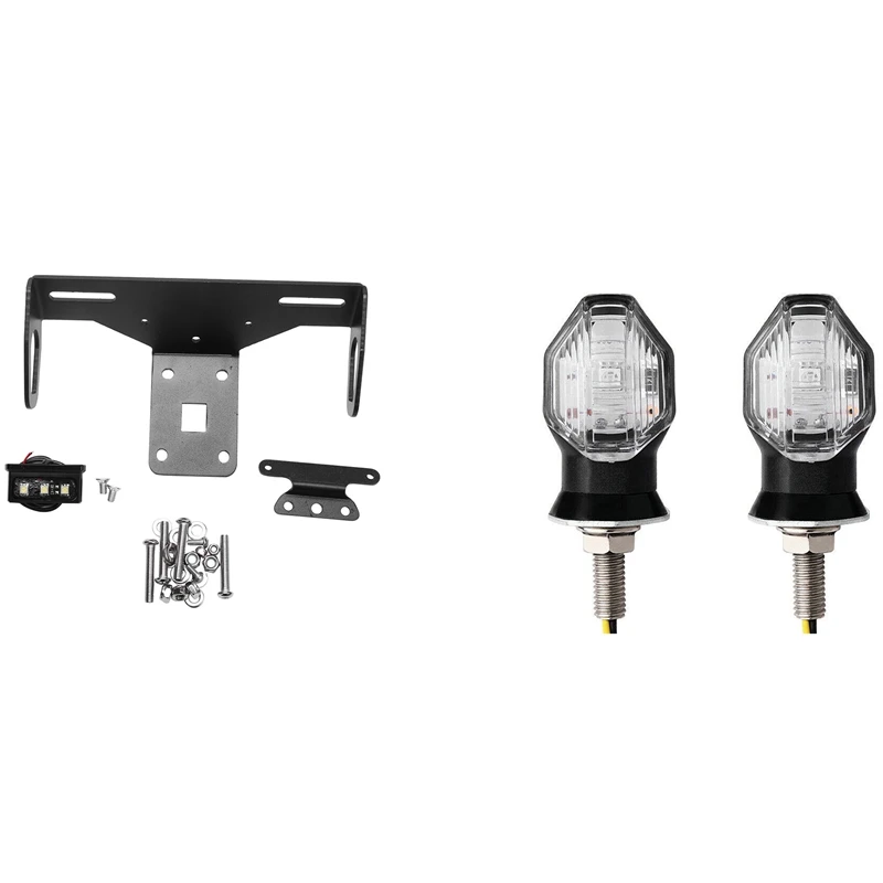 

License Plate Holder Led Light for Kawasaki Z1000 with 2Pcs Universal Motorcycle Turn Signal Indicator Light