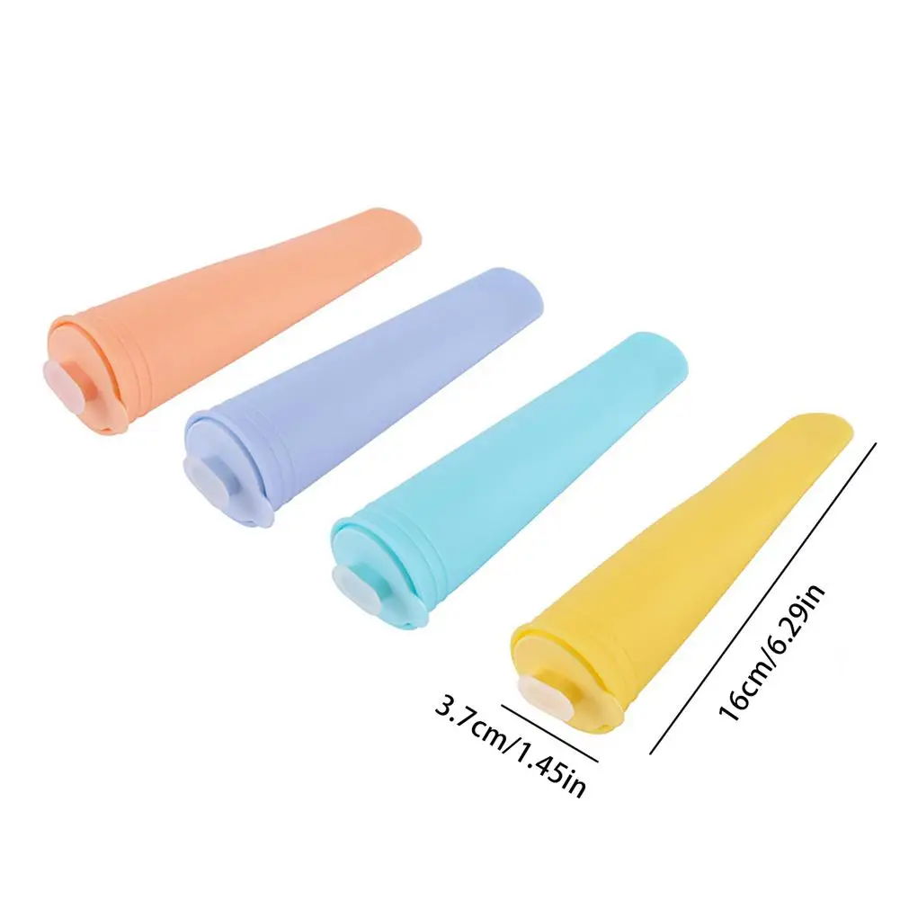

4 Pc DIY Summer Frozen Ice Cream Mold Silicone Ice Stick Molds Form For Ice Cream Maker Kitchen Tools Popsicle Maker Lolly Mould