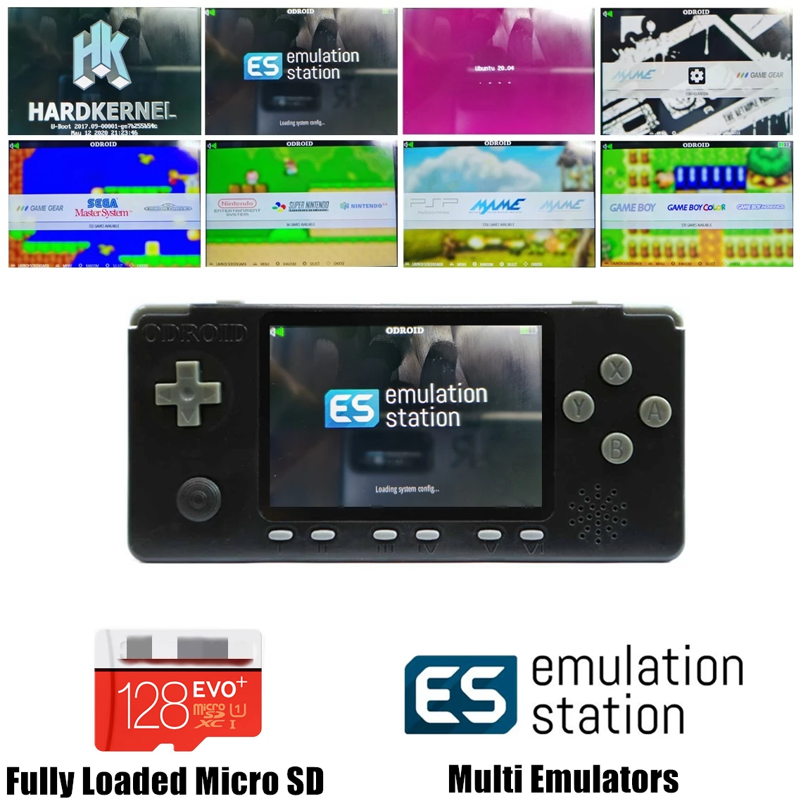 Odroid Go Advance OGA 128 Гб комплект SD карт полностью загруженная эмуляционная станция