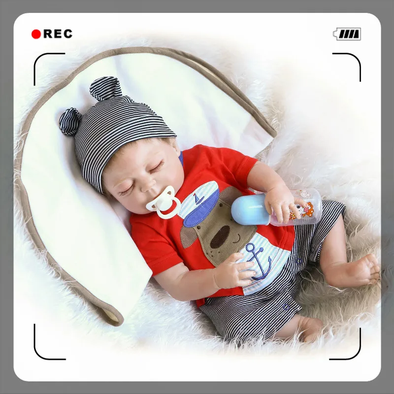 Реалистичная мягкая силиконовая кукла 55 см из винила живая Спящая | Игрушки и