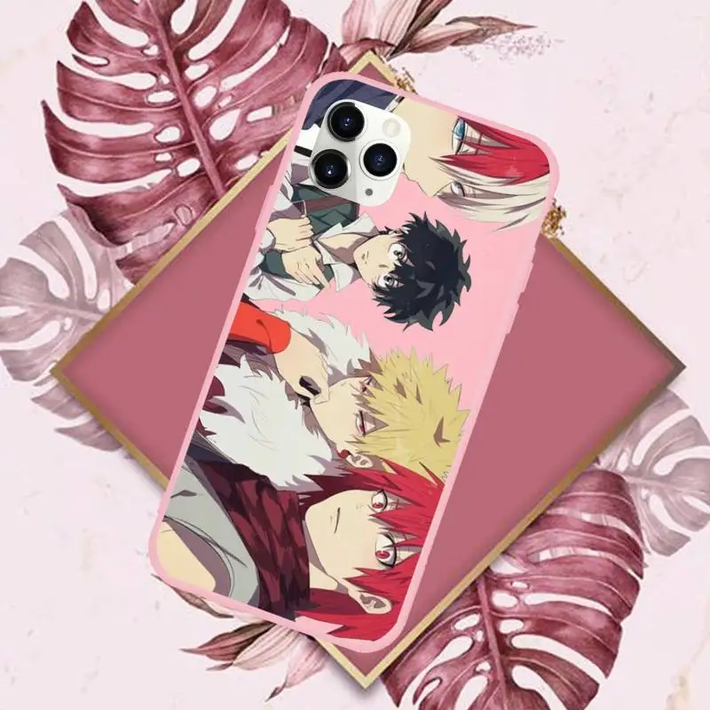 

Anime My Hero Academia Phone Case Candy Color for iPhone 11 12 mini pro XS MAX 8 7 6 6S Plus X SE 2020 XR