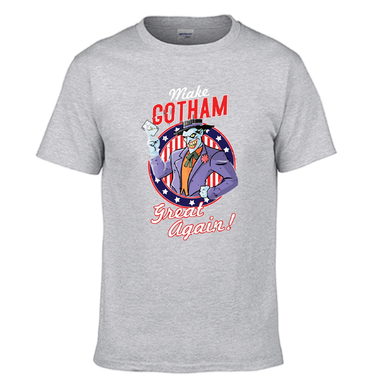 Джокер Make gotham Great Again Футболка мужская злодей черная футболка Eric Border летние топы хлопок Круглый вырез короткий рукав Футболка