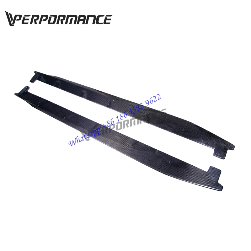 side skirts Углеродные детали для R8 LB СТИЛЬ передняя губа задний диффузор r8 спойлер УГЛЕРОДНЫЙ Задний крыло - Цвет: side skirts