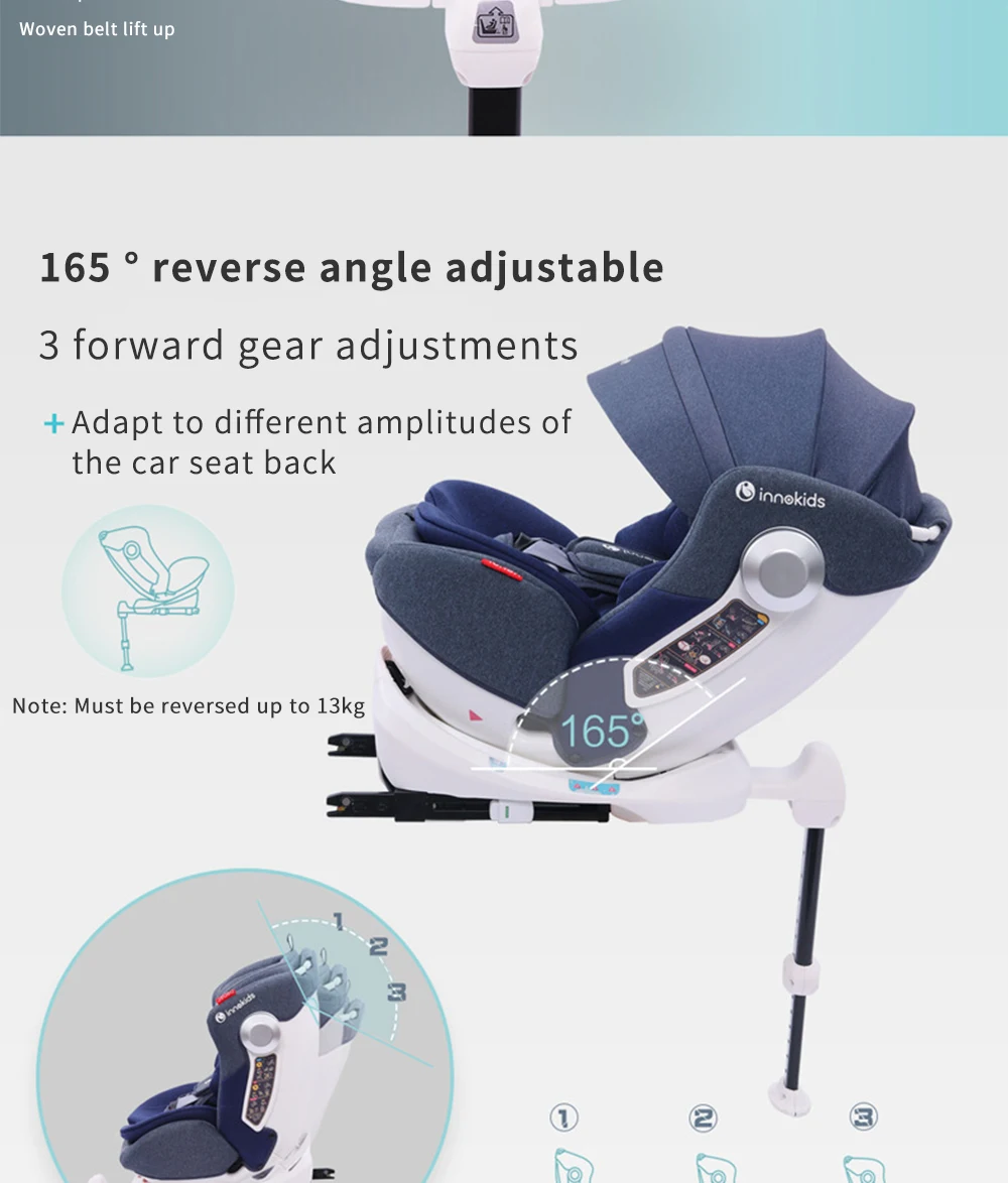 Innokids детское безопасное сиденье для детей 0-12 лет, автомобильное детское автомобильное кресло с поворотом на 360 градусов, сидящее детское автомобильное кресло