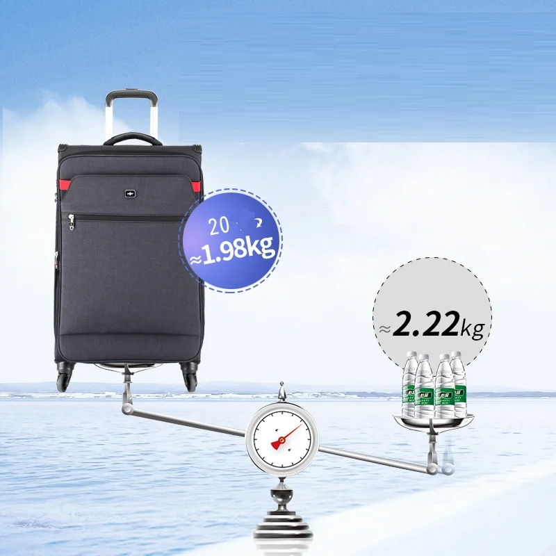 Легкий 20 дюймов водонепроницаемый Оксфорд Скалка багаж Spinner для женщин/мужчин бренд чемодан колеса полоса носить на TSA дорожные сумки