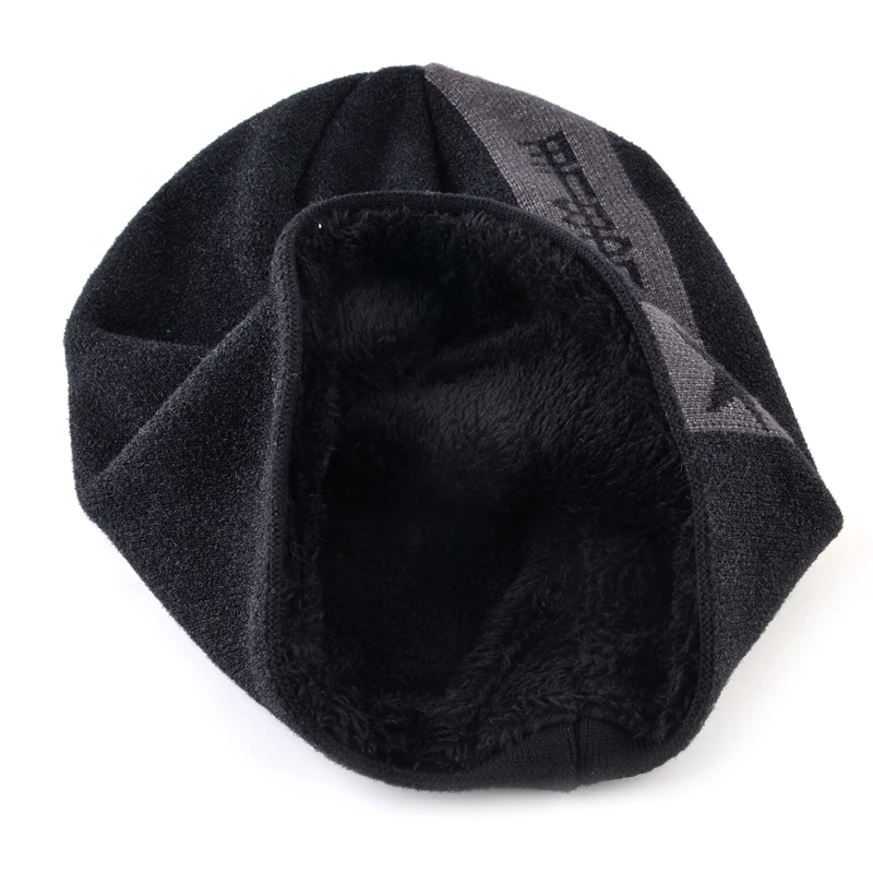 Модные шапки Skullies Beanie для мужчин теплая вязаная шапка зимние толстые бини