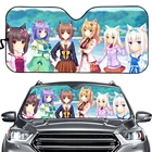 Солнцезащитный козырек на лобовое стекло автомобиля с аниме принтом Nekopara, солнцезащитный козырек на лобовое стекло автомобиля, солнцезащитный козырек на лобовое стекло автомобиля