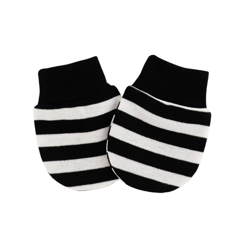 Newborn Infants Face Protection Scratch Mittens Warm Cap Kit Baby Anti Scratching Cotton Gloves+Hat Set