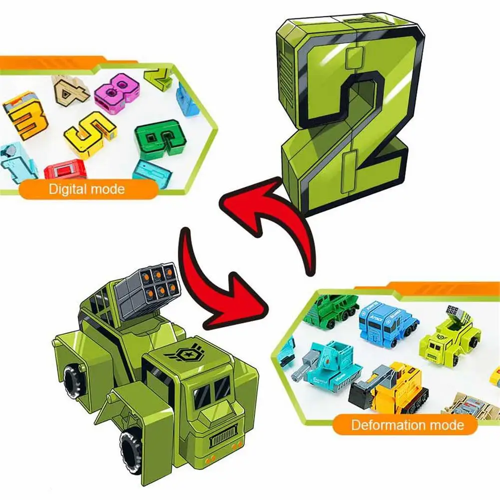 10 Pcs Number Action Figure RoBots Learning Toys For Kids Educational Toy As Birthday Gifts Boys And Girls 2 | Игрушки и хобби