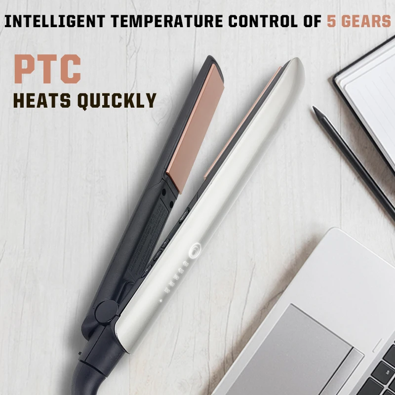 Выпрямитель для волос профессиональный керамический утюжок со светодиодной