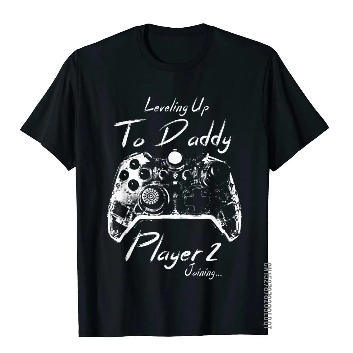 

I Leveled Up To Daddy New Parent Gamer T-Shirt Latest Classic Tops Tees Cotton T Shirt For Men Funny