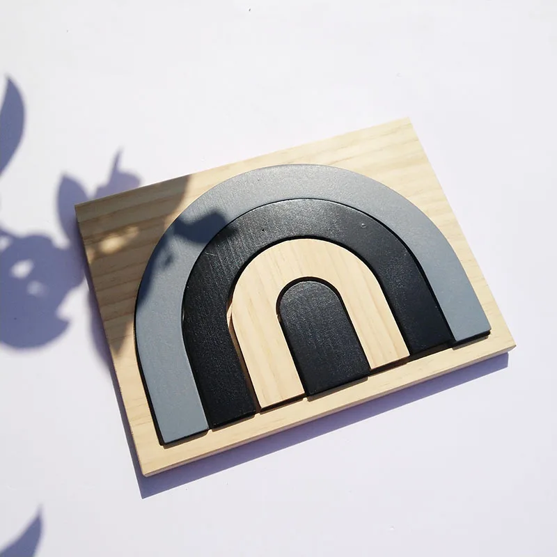 

Toy Nesting Wooden Rainbow Cloud Block Set for Children Birthday Gift