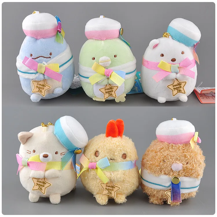 Прекрасный мультфильм аниме Юбилей Sumikko Gurashi углу Био мягкие плюшевые брелок