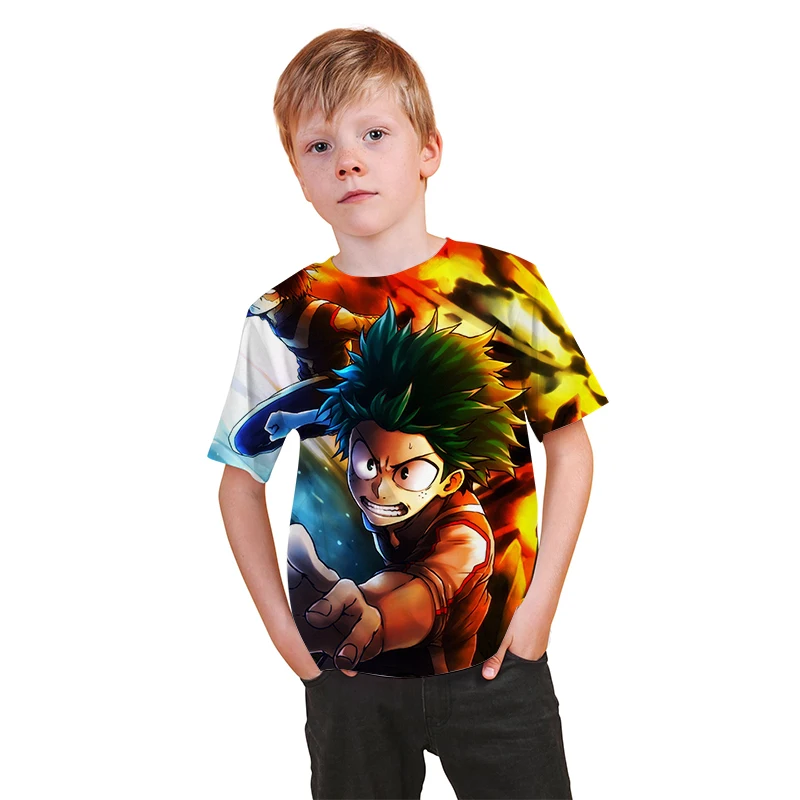 Новинка 2020 Детская футболка с героями фильма Моя геройская Академия 4 14 лет