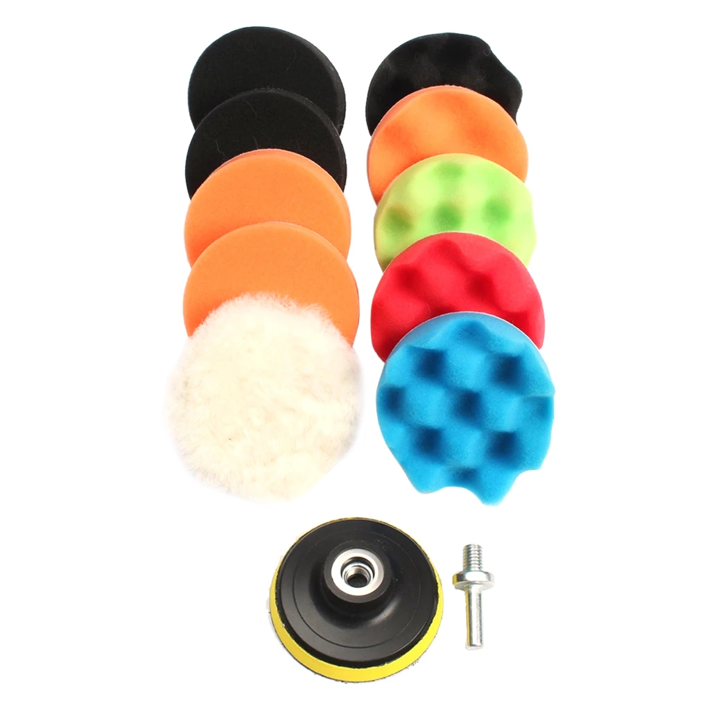 

11x Set Car Polishing Pad 3 Inch Sponge Buffing Waxing Boat Car Polish Buffer