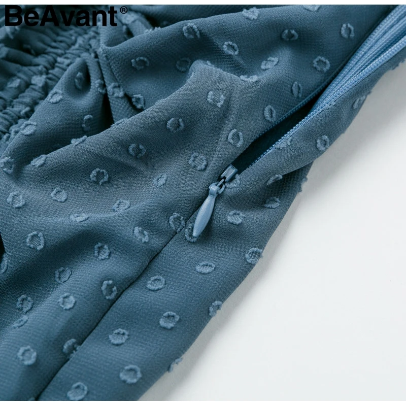 BeAvant/осеннее платье в горошек с рюшами, женское Элегантное зимнее офисное платье с длинными рукавами и шнуровкой, вечерние мини-платья в стиле ретро
