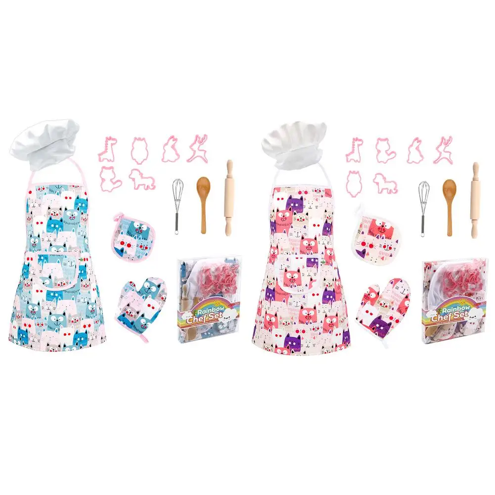 

Chef Set For Kids 13Pcs Kids Cooking And Baking Set Includes Kids Apron Chef Hat Utensils Cooking Mitt For Kids Chef Role Play S