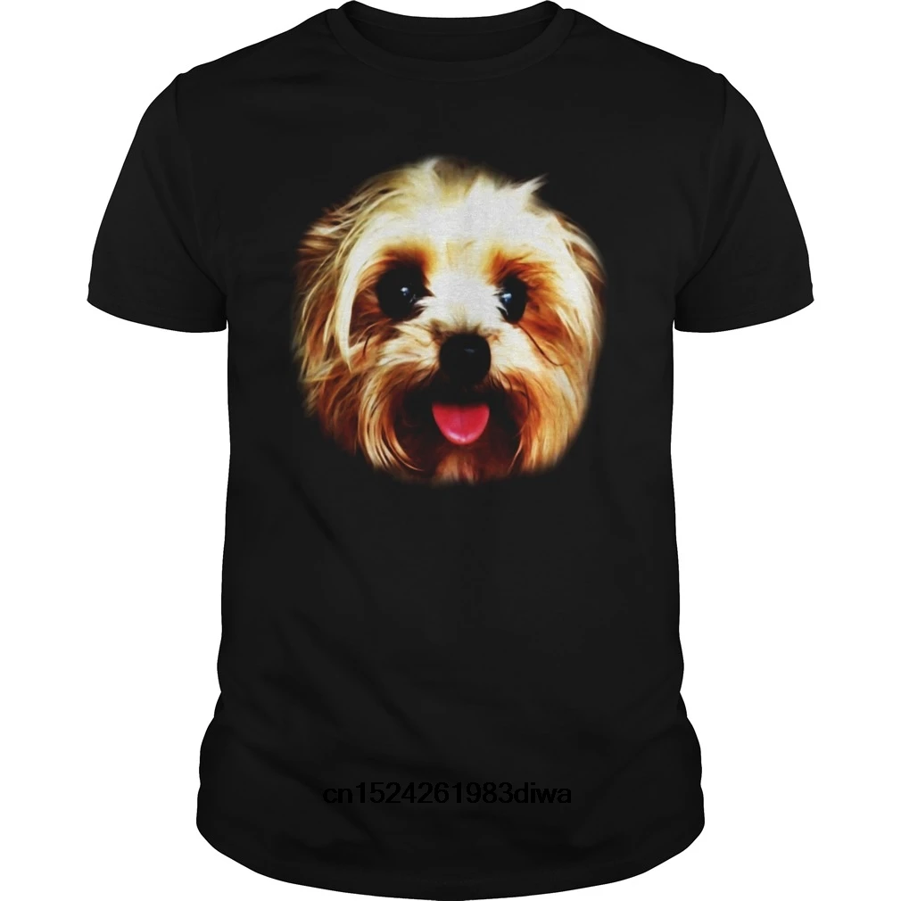 

Funny Men t shirt Women novelty tshirt Yorkie T shirt - Yorkie Face Shirt cool T-Shirt