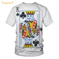 playing cards 3d printing mens and womens fashion t shirts poker street clothes loose and comfortable fabric winner clothing
