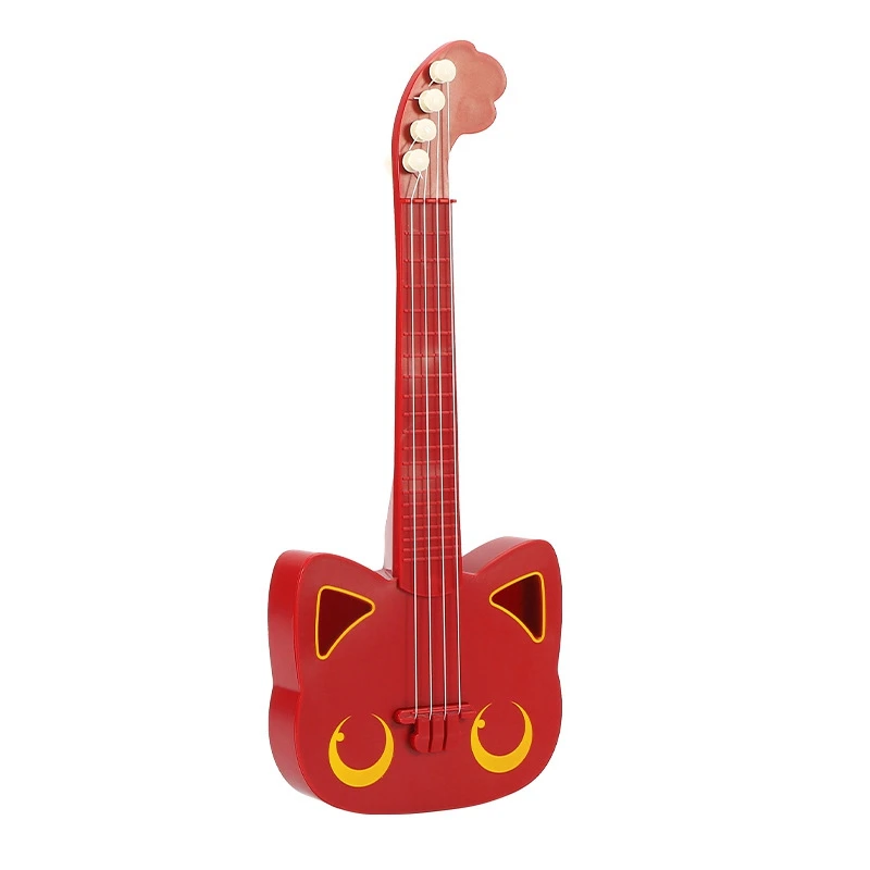 

Artificial Ukulele Creative Cartoon Cat Shape Children Beginners Portable Birthday Gifts Four Stringed Musical Instrument 2021