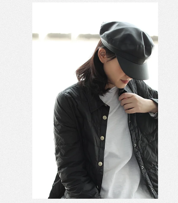 

New Fashion Women's Wear Lapel Coat Light White Duck Down Women's Short Down Jacket