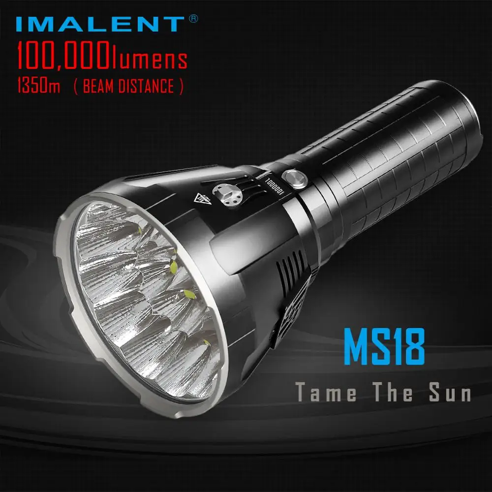 Яркий светодиодный фонарик IMALENT MS18 100000 люмен перезаряжаемый прожектор Cree XHP70.2