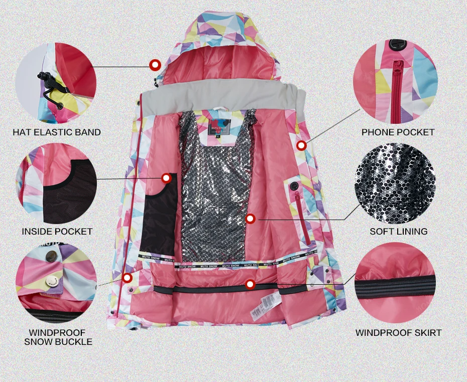 SAENSHING лыжный костюм для женщин зимняя Лыжная куртка брюки сноуборда женские