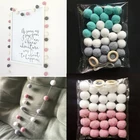 Фетровый шар, 2 м, оформление детской комнаты, скандинавский шар для волос, подвеска с помпоном, гирлянда для детской комнаты, декор для детской комнаты #7