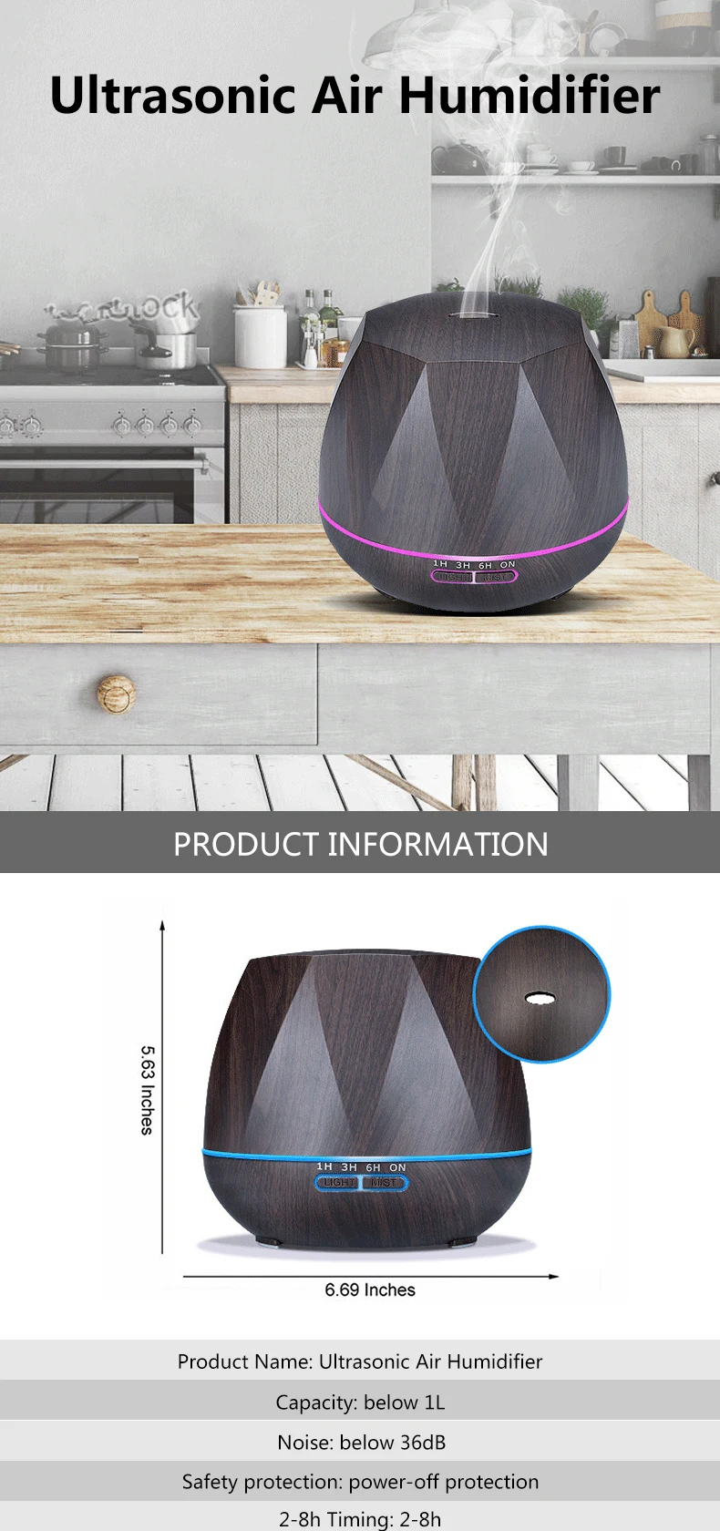 TINTON LIFE 550 мл увлажнитель воздуха с дистанционным управлением Humidificador тумана Эфирное масло Арома диффузор ароматерапия