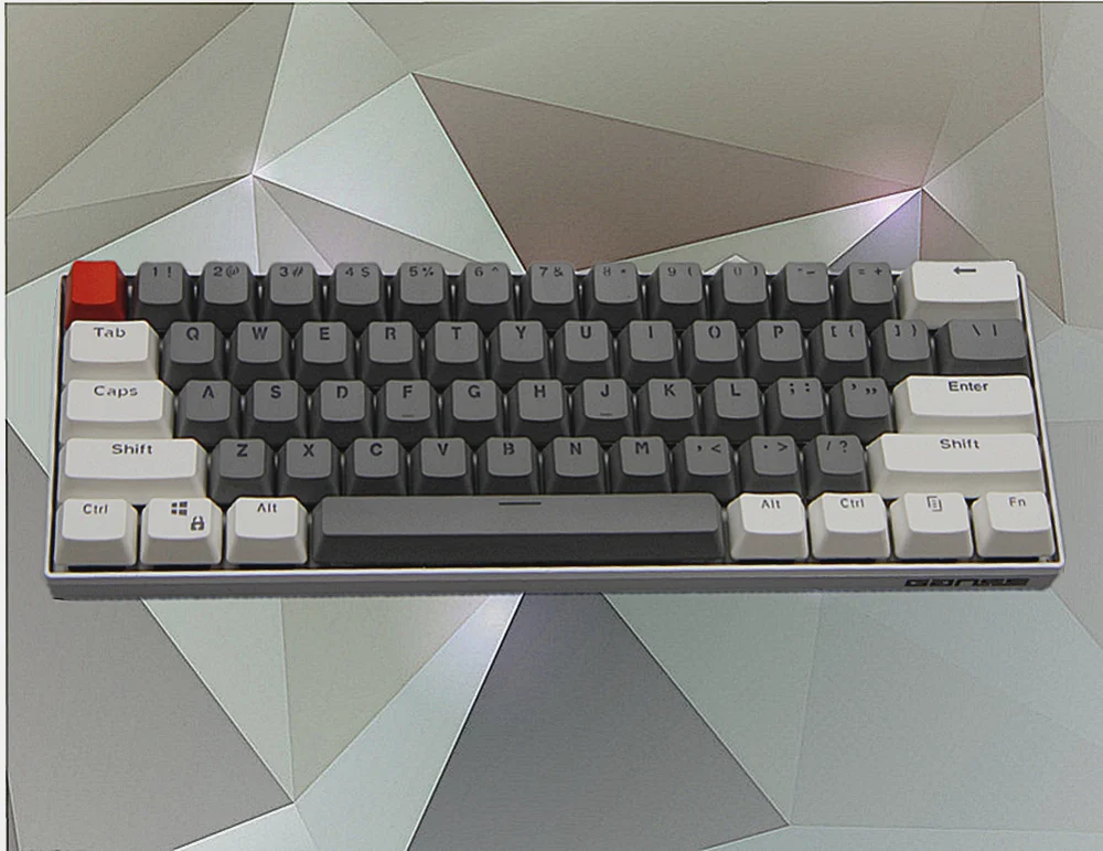 61 клавиша PBT Anxi раскладка OEM обзор толстый колпачок клавиши светильник света